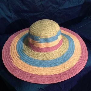 Multi Color Bright Beach Hats.